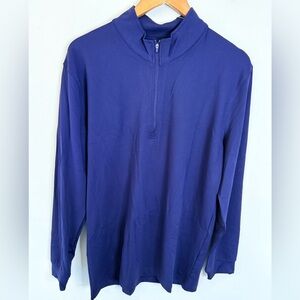 GreenSide navy blue golf jacket 1/4 zip front long sleeves lightweight SZ Medium